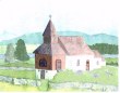 Holden Kirke - akvarell etter gammelt foto
Watercoloring after old photo   --  Ragnhild Sagaas Buverud