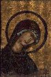 Maria-ikon. Jesu mor, som gamle Holden Kirke er innviet til. -
 Icon of the Blessed Virgin Mary - the patron Saint of Holla old church.